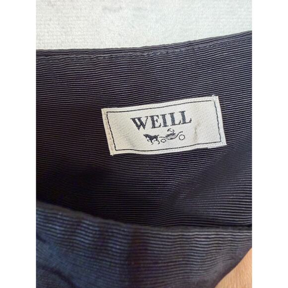 Weill Skirt Tiered Gold Buttons Regal Preppy Chic Classy Sz 8 - Picture 6 of 9